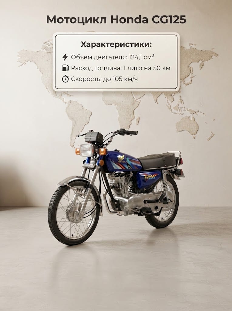 Мотоцикл Honda CG125 — фотография 1
