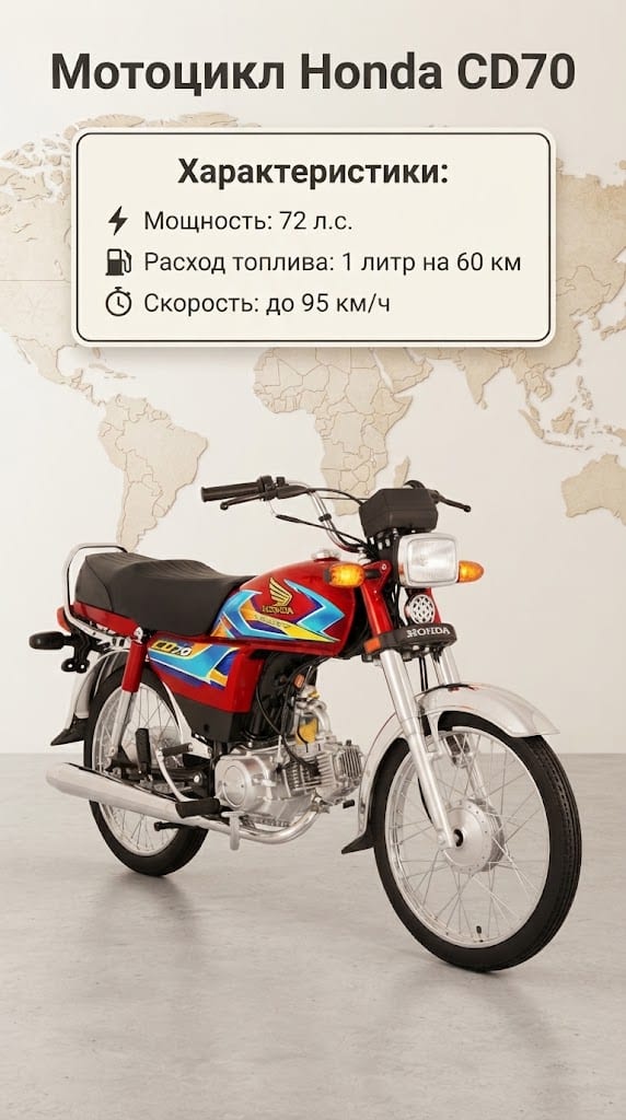 Мотоцикл Honda CD70 — фотография 1